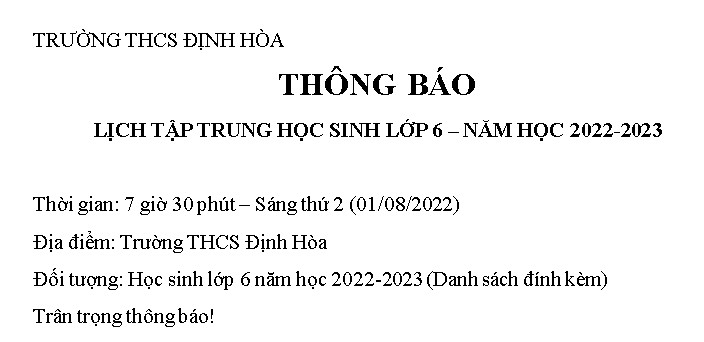 Thông báo